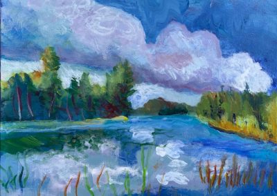 Lake Itasca in Summer no. 4, Acrylic on canvas, 16" x 20", Sold